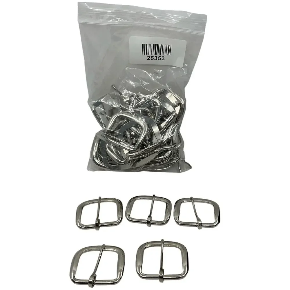 35 Pk Heel Bar Buckle 1 1/4 Strap Nickel Plated Belt Buckle 1 3/4 Wide